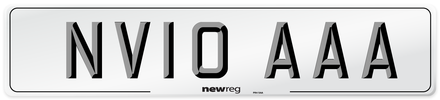 NV10 AAA Number Plate from New Reg